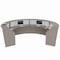 Linea Italia Curved Reception Desk 4 Units, Clear Panel, 142 inW x 107 inD, Ash ZUD318 - alternate 6